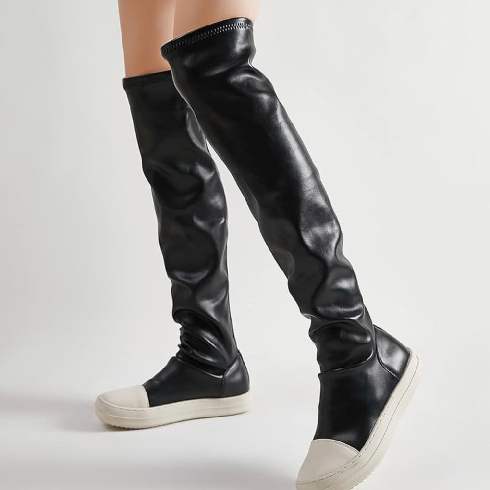 Rick Owens Inspired Over The Knee Boots